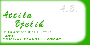 attila bjelik business card